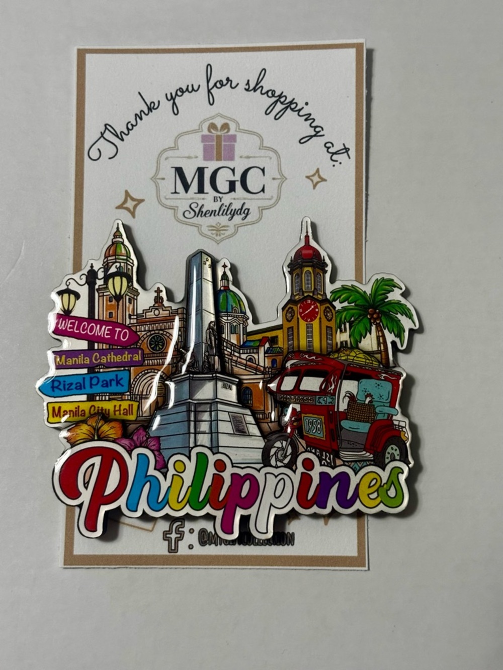Philippines Colorful Souvenir Magnet - Multicolor
